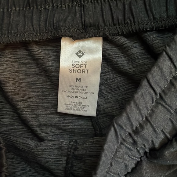 New soft shorts Medium size. Black color with black/white draw string. - Picture 3 of 3